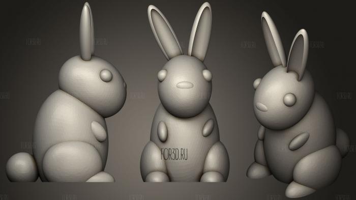 Simple Bunny stl model for CNC